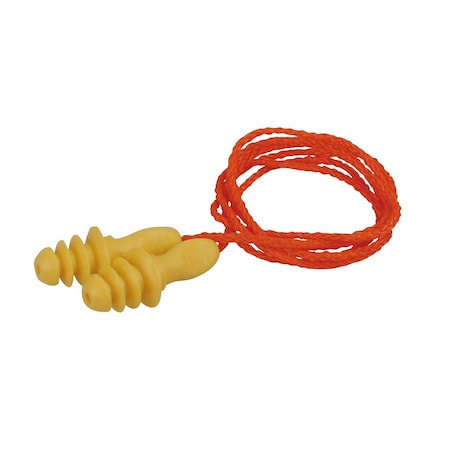 Urrea Corded Ear Plugs, Flanged Shape, 27 dB, Yellow USTO1